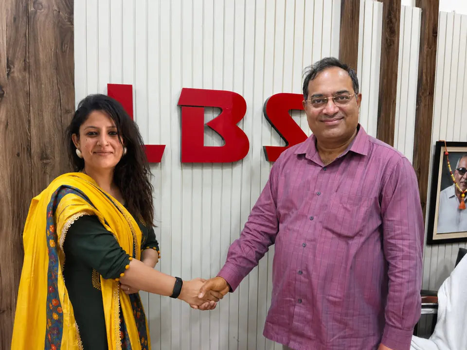 A partnership begins. LBS Group of Institutions, Kota, Rajasthan.