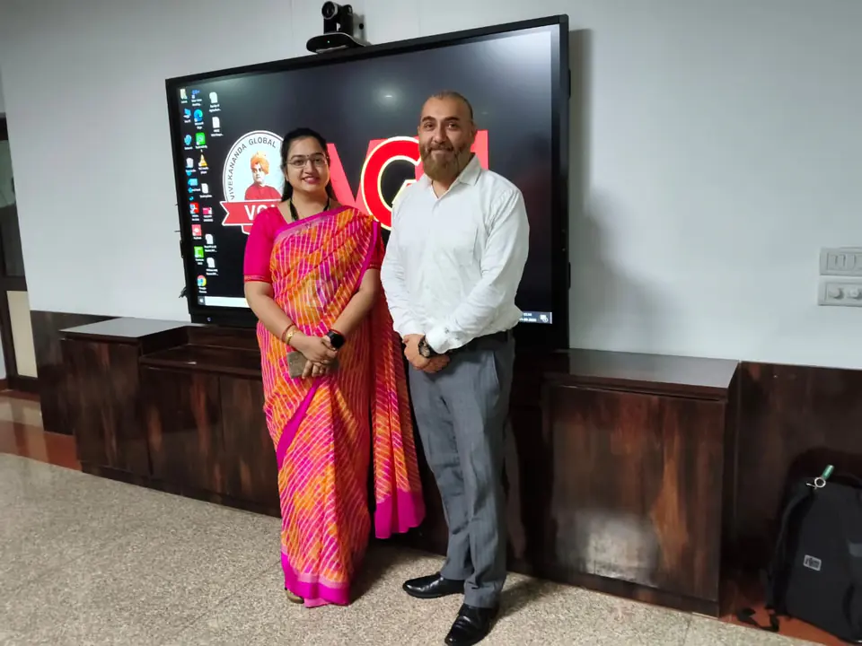 On campus at VGU. Vivekananda Global University, Jaipur, Rajasthan.