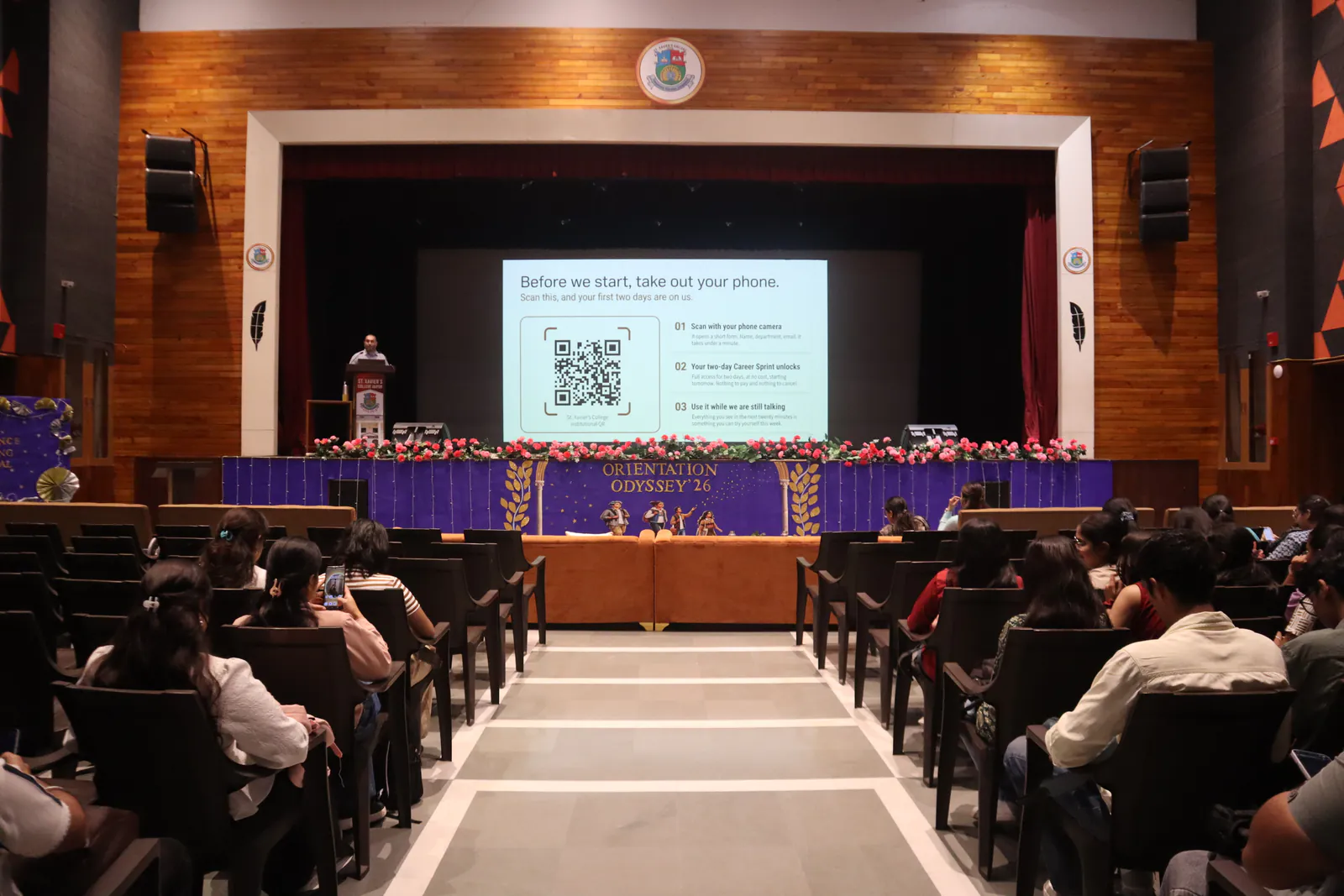 Scan to begin. St. Xavier's College, Jaipur, Rajasthan.